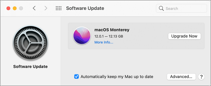 소프트웨어 업데이트에서 macOS 업데이트