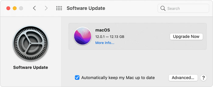macOS 업데이트 확인