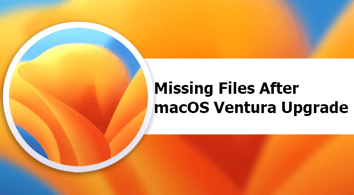 macOS Ventura 업데이트 후 누락된 파일