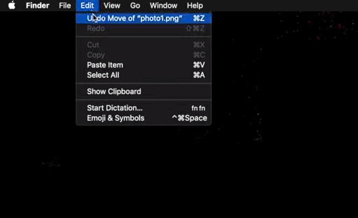 실행 취소 옵션을 통해 Mac에서 삭제된 사진 다시 가져오기