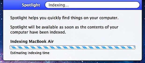 스포트라이트 인덱싱이 파인더를 방해함