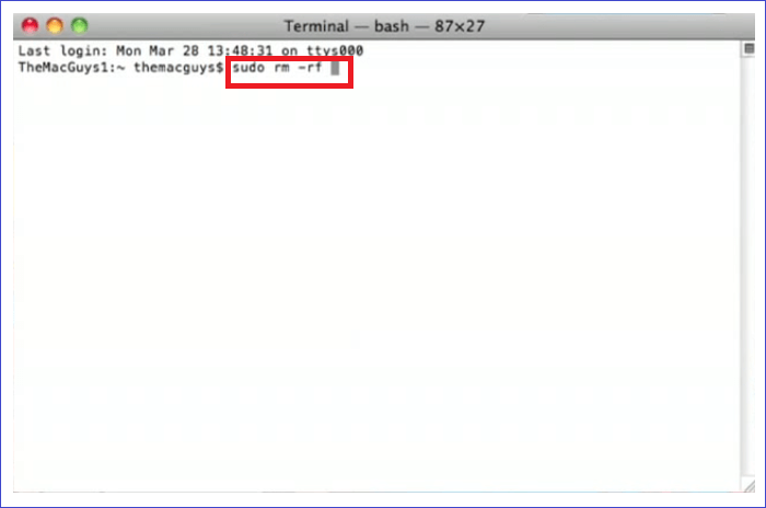터미널 명령 입력