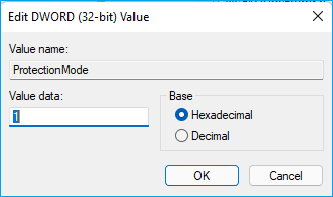 키를 0에서 1로 변경