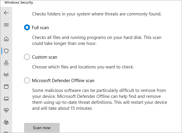 전체 스캔 바이러스