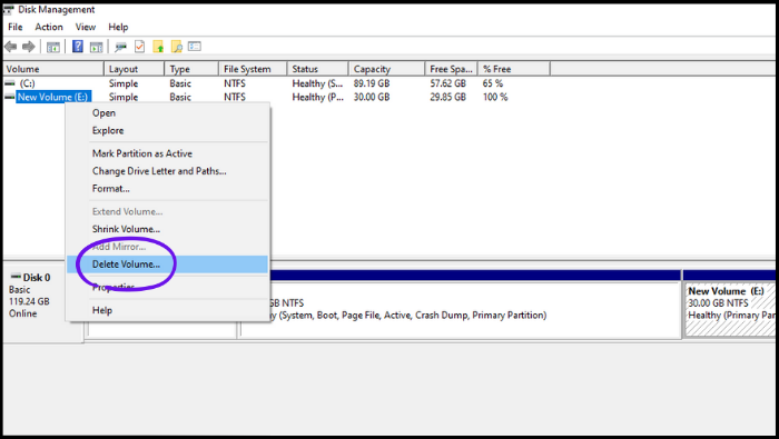 삭제를 클릭하세요
