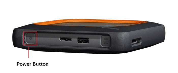 SD 카드 리더기가 있는 자체 외장 하드 드라이브 전원