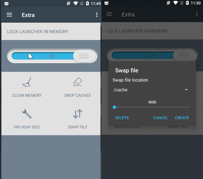 스왑 파일 생성