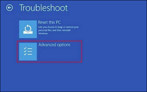 고급 옵션 선택