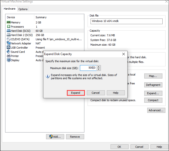 확장 버튼을 클릭하세요