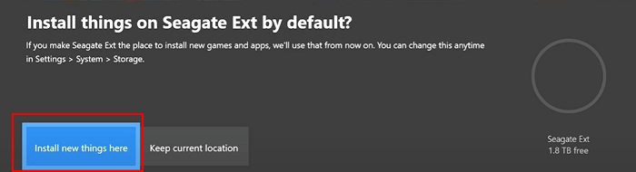 외장 하드 드라이브를 사용하여 새 게임 설치