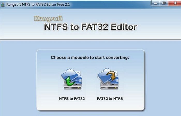 Kungsoft NTFS에서 FAT32 편집기로