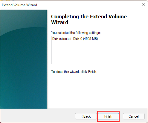 완료를 클릭하십시오
