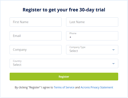 Acronis 디스크 디렉터 설치 프로세스