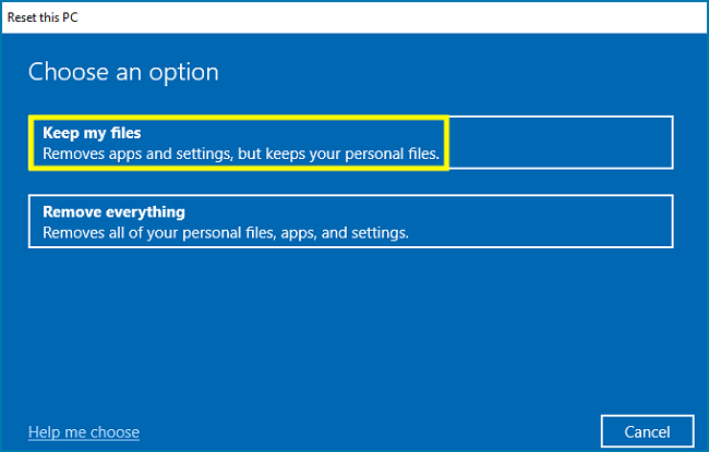 내 파일을 유지