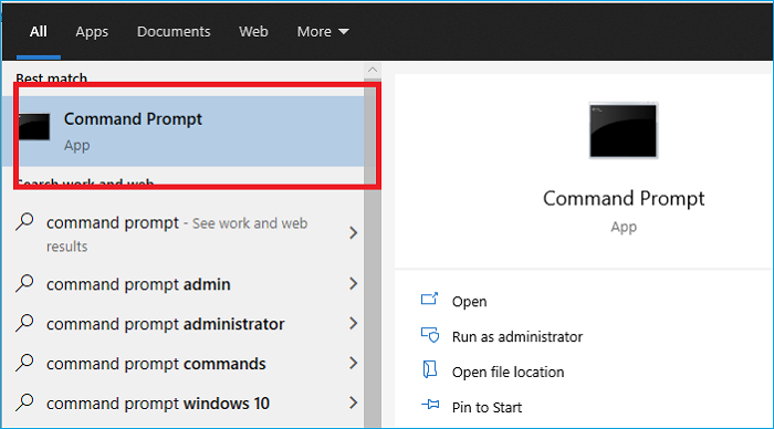 명령 프롬프트 열기