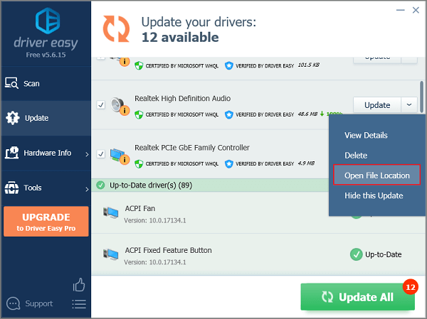 파일 위치 드라이버 쉽게 열기