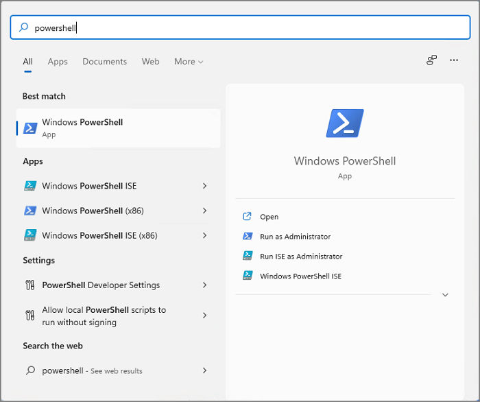 파워쉘 윈도우 11