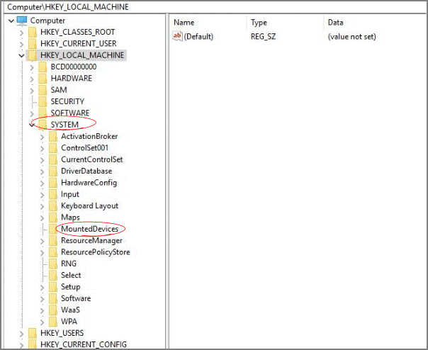 드라이브 문자 1 해제