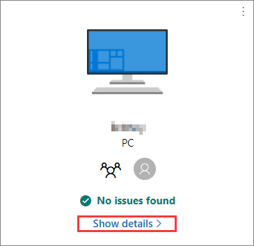 쇼 세부 정보 선택
