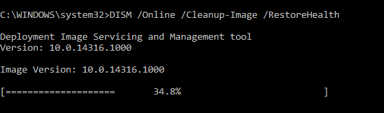 수정 sfc는 DSIM으로 복구할 수 없습니다