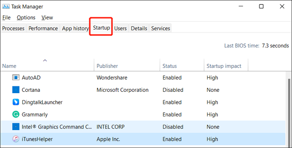 작업 관리자 열기