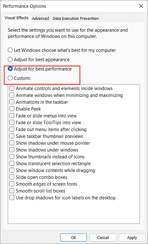 가상 효과 끄기 - 2