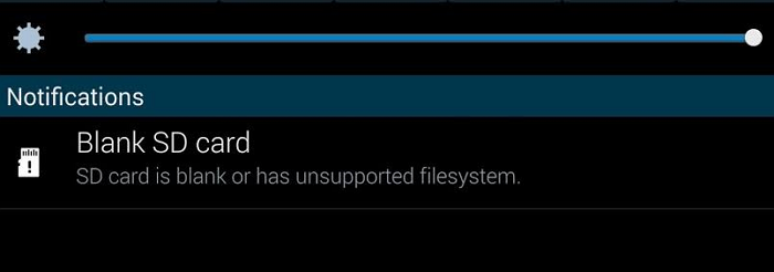 지원되지 않는 SD 카드