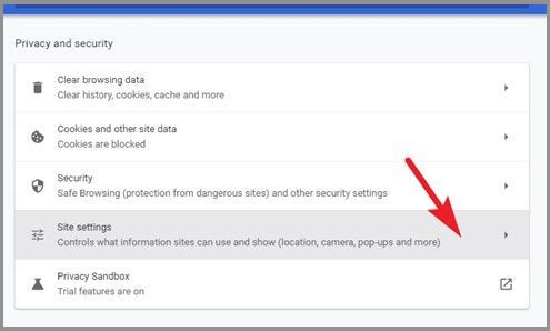 사이트 설정 변경