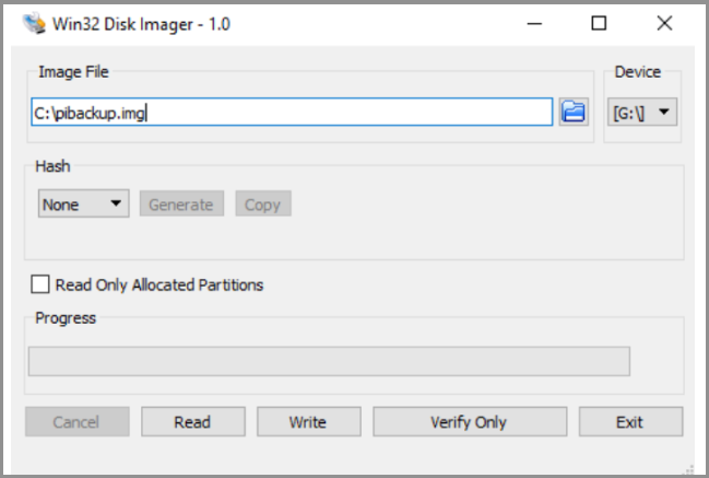 백업 파일을 저장할 위치를 선택하십시오