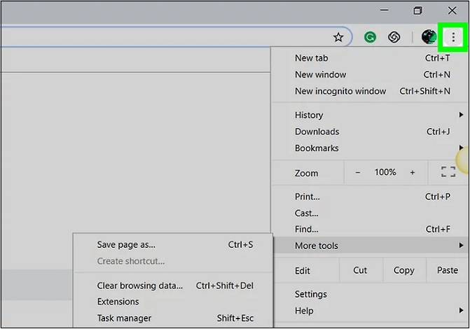 점 아이콘을 선택