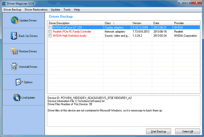 드라이버 마술사 - 상위 5개 드라이버 백업 소프트웨어