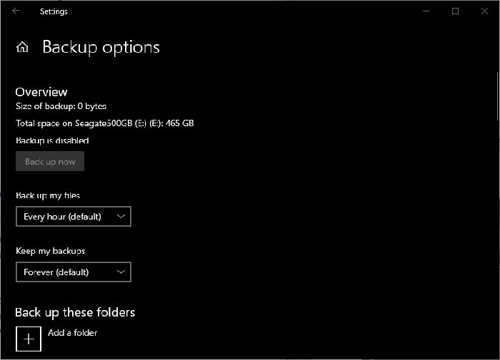 백업 일정 구성