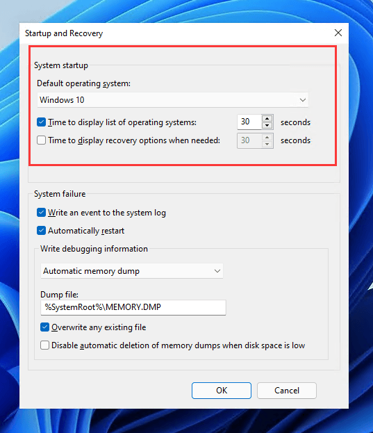3단계를 시작하도록 기본 Windows 운영 체제 설정