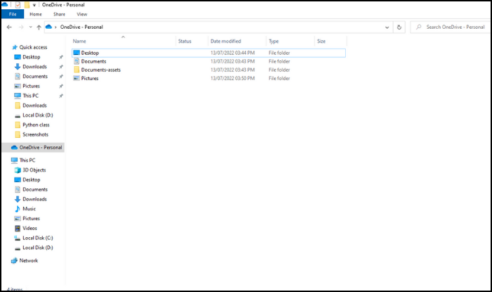 하나의 드라이브 step1 설정