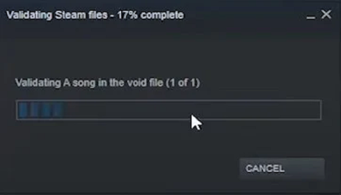 스팀 파일 유효성 검사