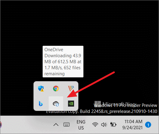 Windows 1단계에서 OneDrive 자동 백업 중지