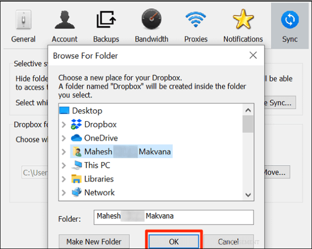 대상 위치를 선택