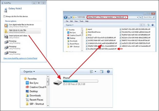안드로이드에서 PC로 스케치북 이미지 복사