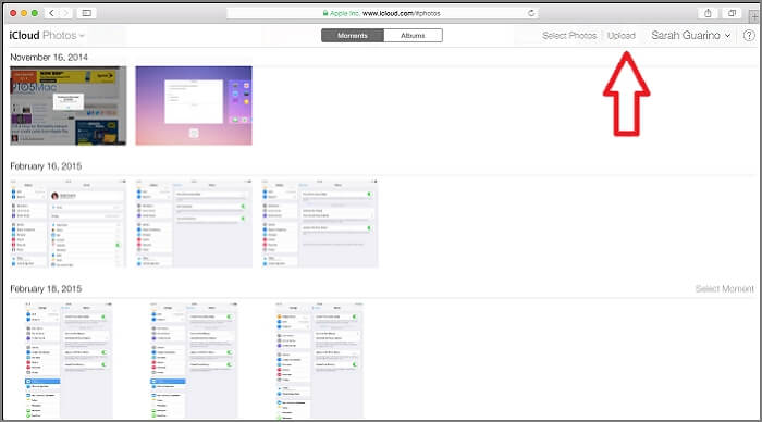 icloud step2로 이미지를 가져와 Google 사진에서 icloud로 사진 내보내기