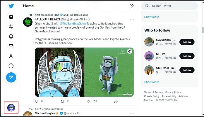 프로필 아이콘을 탭하세요