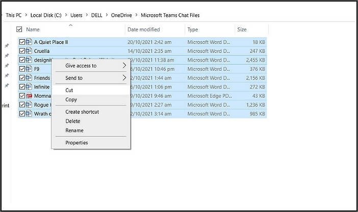 파일 및 폴더 선택
