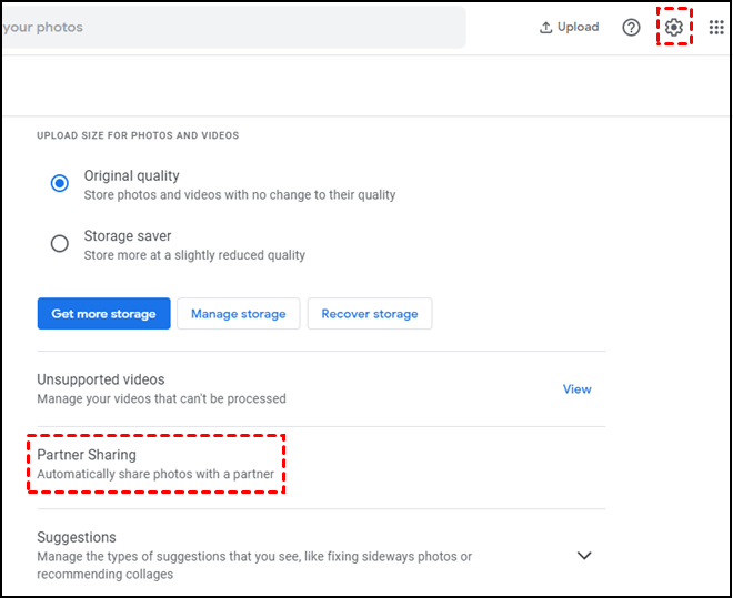Google 포토에서 파트너 공유
