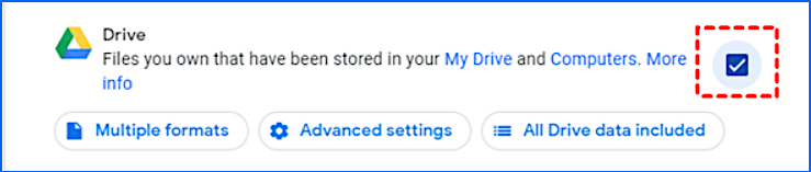 파일을 내보내려면 모두 선택 취소를 클릭하십시오.