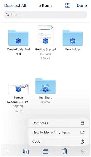 파일 복사 선택