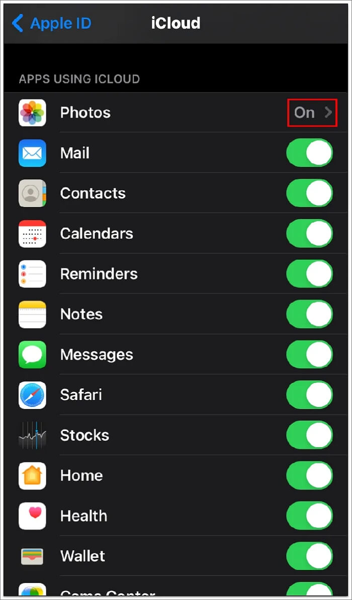 구글 포토에서 아이폰의 아이클라우드로 사진 전송 1단계