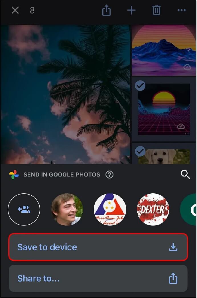아이폰 step6에서 구글 포토에서 아이클라우드로 사진 전송하기