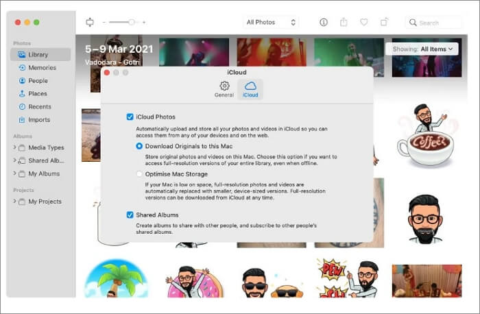 Google 포토에서 Mac의 icloud로 사진 전송 step3