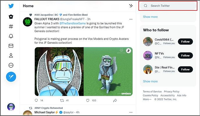 트위터 계정 검색