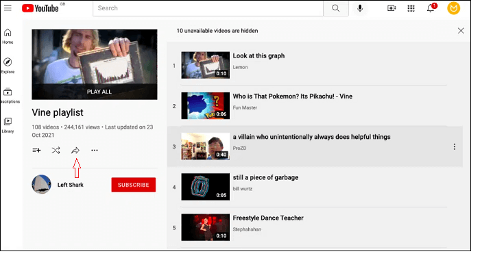 공유 버튼을 클릭