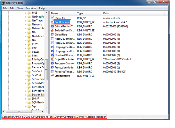 부팅 실행 선택